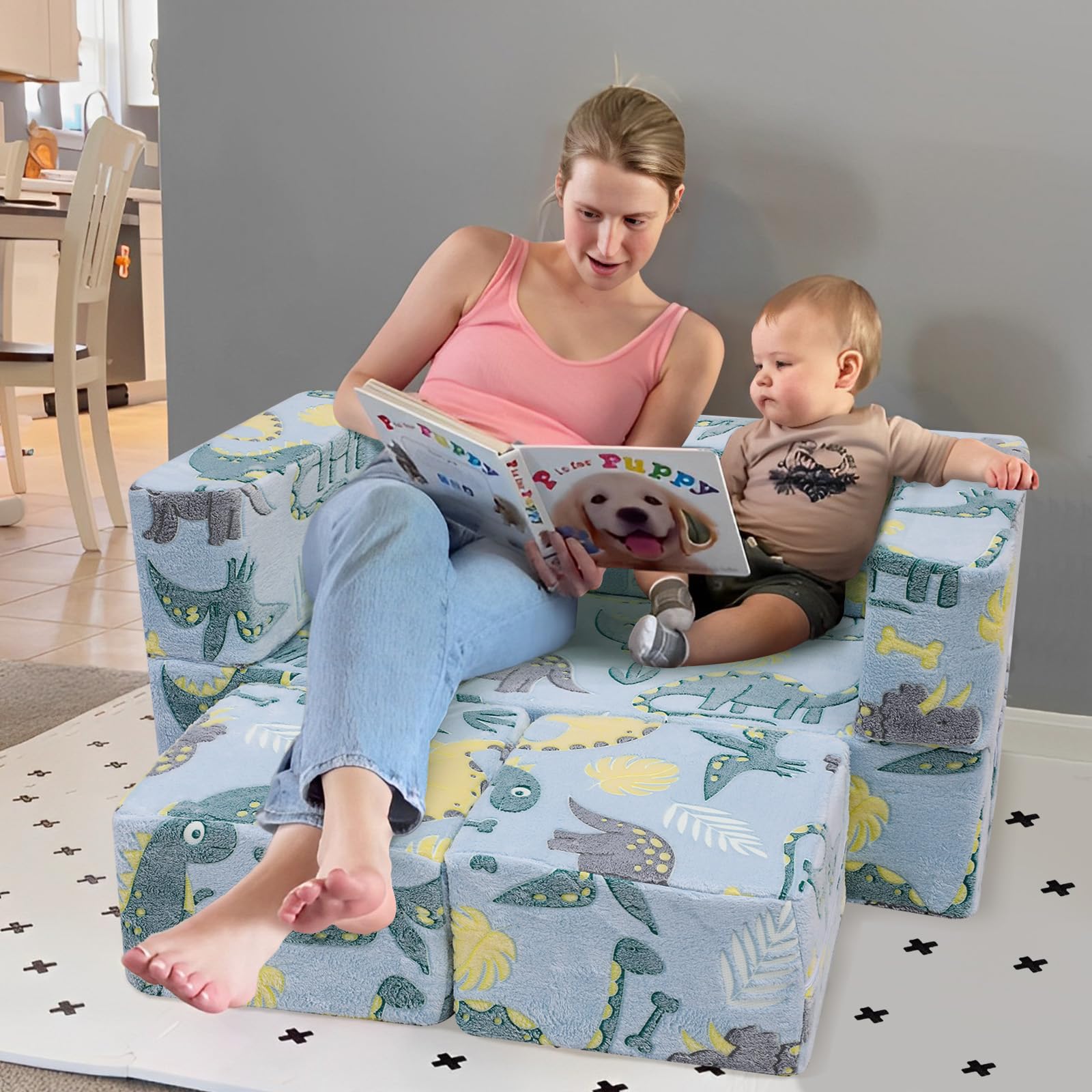 Divano Letto Pieghevole Per Bambini MeMoreCool - In Memory Foam, Modulare | Per Camera Giochi E Riposo
