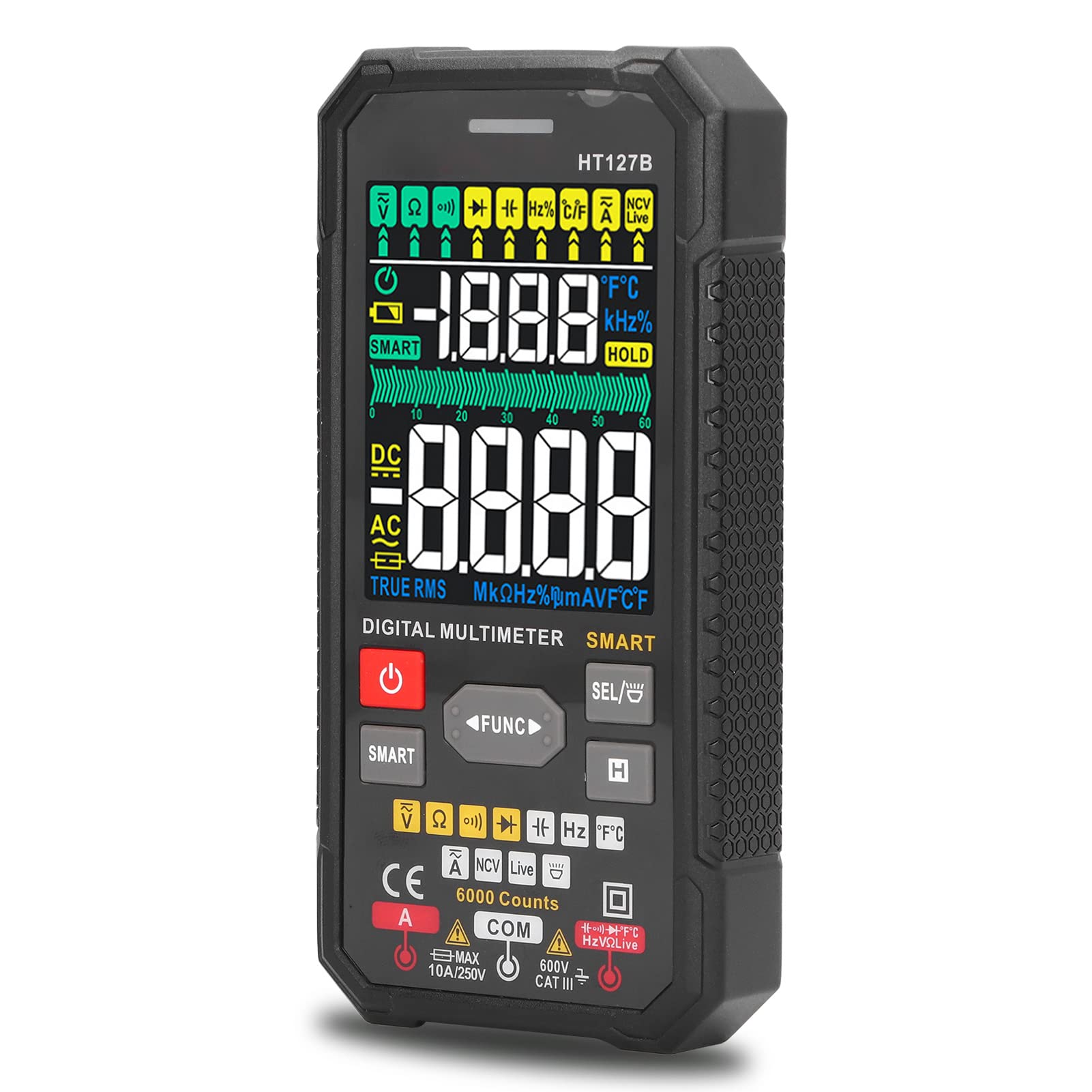 Multimetro Digitale Tester Portatile Ad Alta Precisione per Elettricisti e Appassionati di Fai da Te Materiale ABS Display LCD 3 Risultati