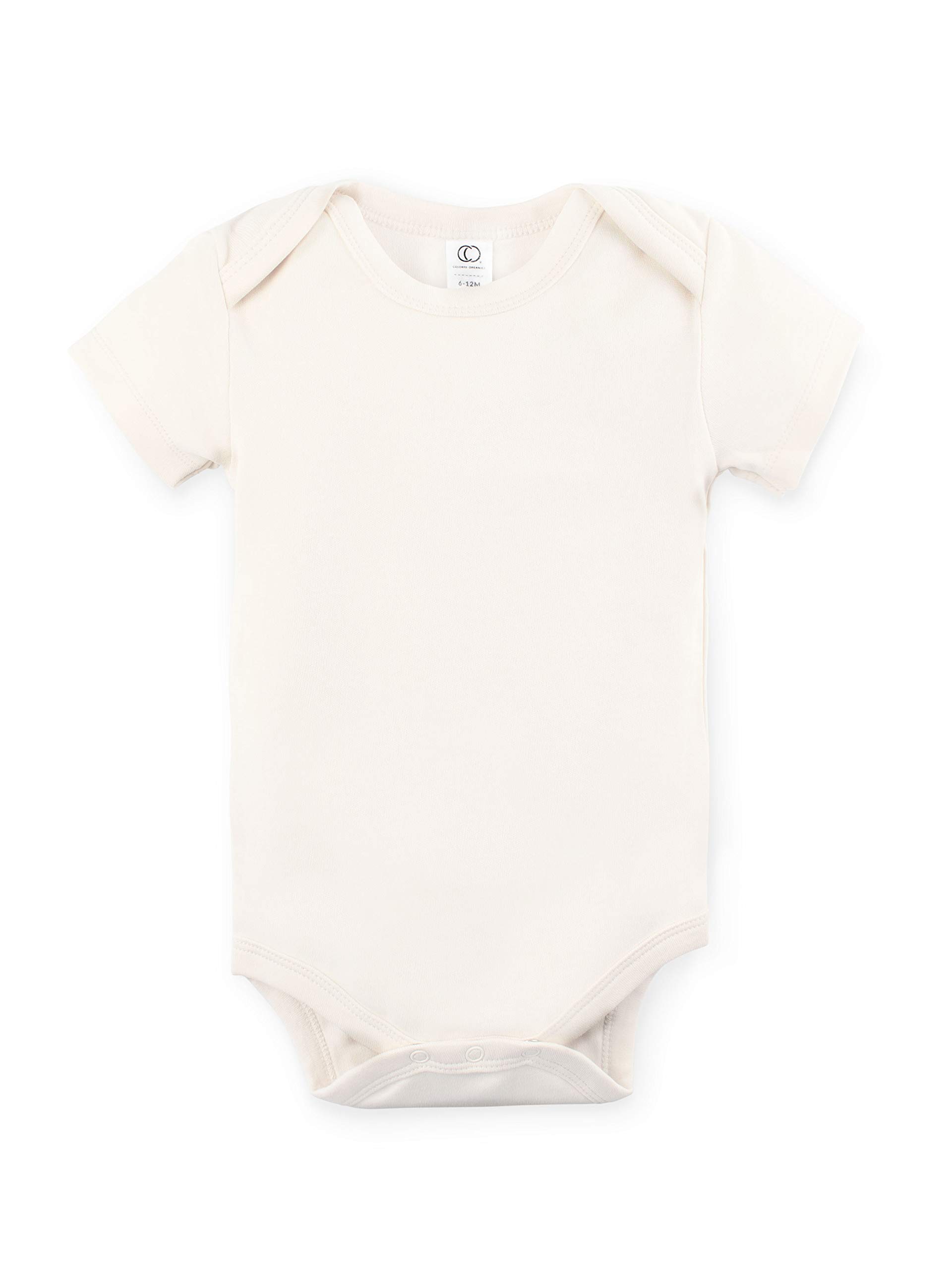 Colored Organics Unisex Baby Organic Cotton Bodysuit - Short Sleeve - Natural - Newborn 0-3M