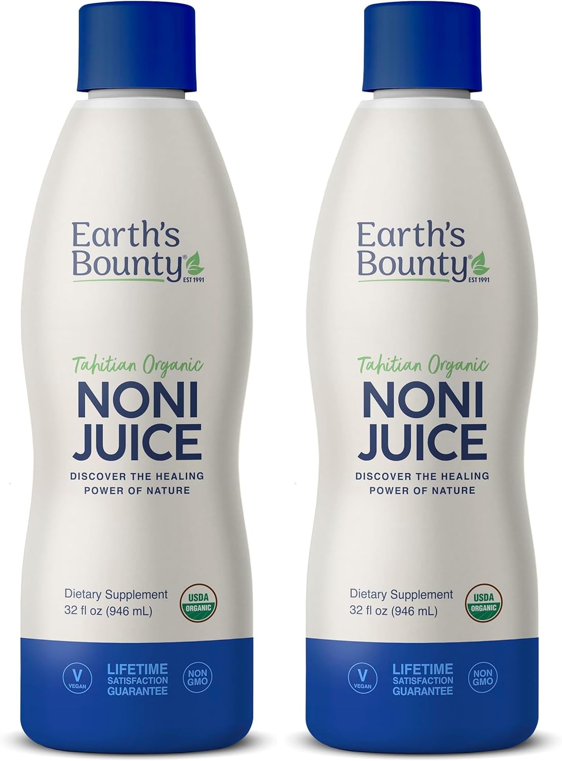 Earth's Bounty Tahitian Organic Noni Juice - 32 fl.oz - 100% Pure, Natural Immune & Joint Support - Organic, Kosher Noni Juice - No Additives