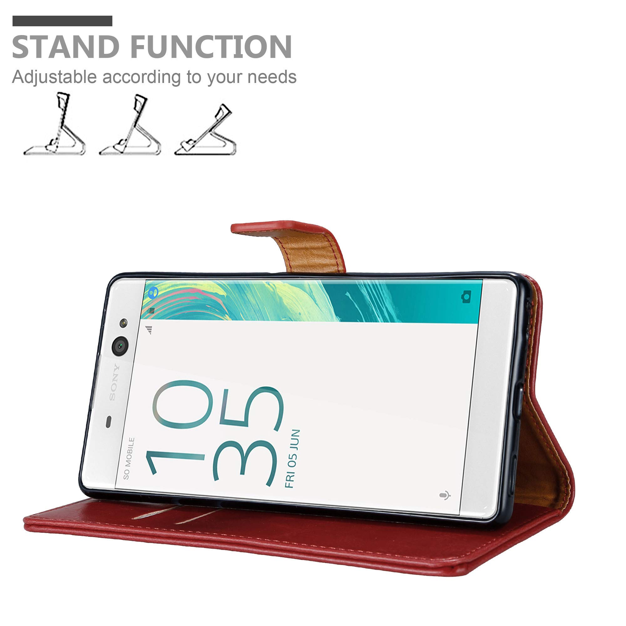 Cadorabo Custodia per Sony Xperia X Performance in Rosso Cremisi