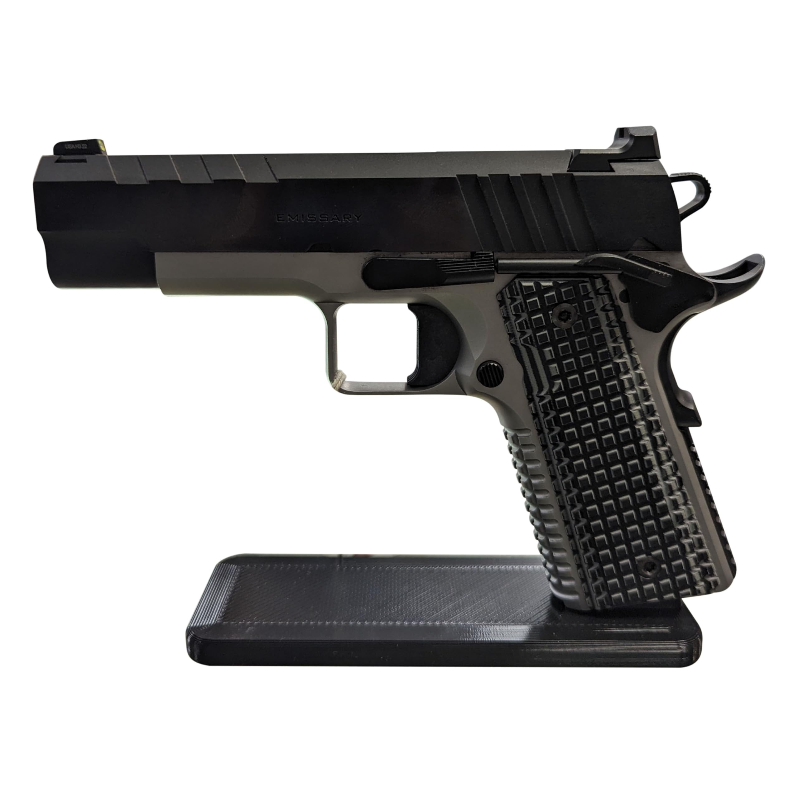 Hammy3DPrints Display Stand for 1911 9mm/45 | Handgun Holder Storage Rack (Standard (No Screws))