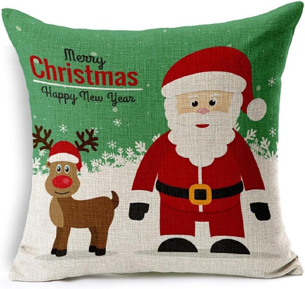 Pillow Case,AutumnFall Christmas Tree Sofa Bed Home Decor Pillow Case Cushion Cover (D)