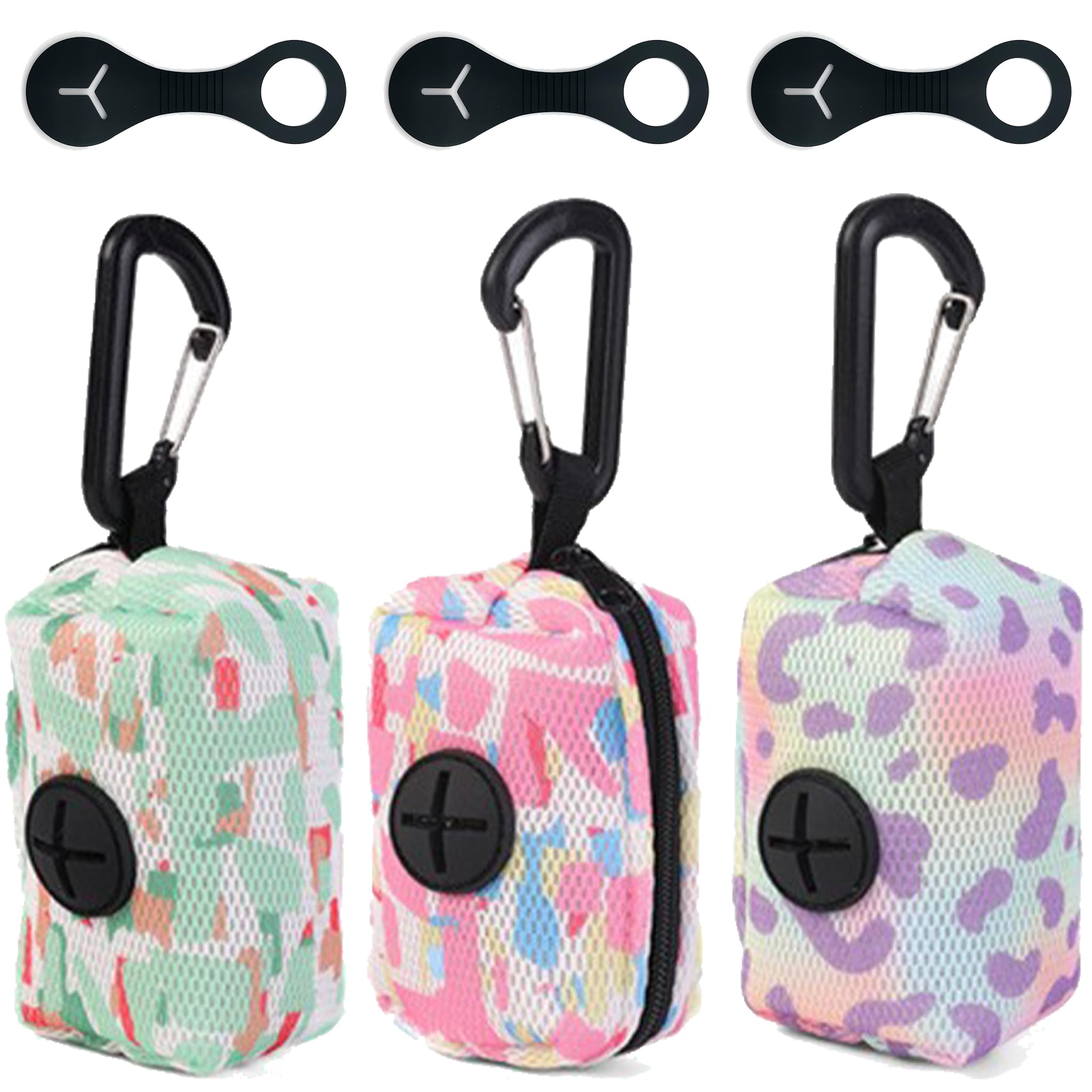 3 Poo Bag Holder for Dogs Lead, Poop Bag Dispenser