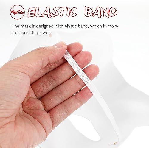 Miniatura 7 de 5 máscaras de gato blanco para bricolaje, pintables, medio animal, máscaras lisas para disfraces de Halloween, accesorios para niños, recuerdos de