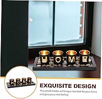 Vista 4 de Candelabro decorativo de vidrio con diseño de letra para restaurante casero