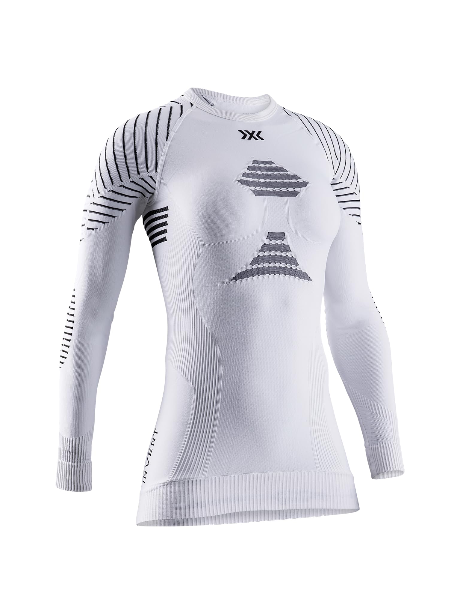 X-Bionic Invent 4.0 Langärmliges Kompressions-Jersey-T-Shirt Weiß Frau Grösse XL
