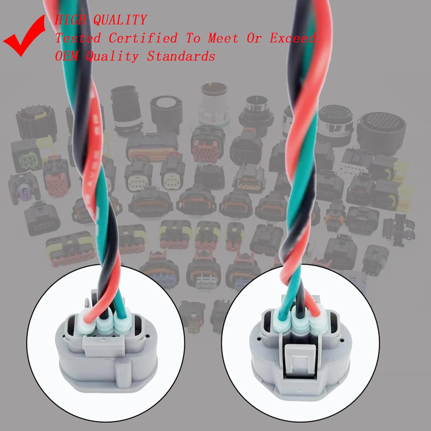 EGR Exhaust Gas Recirculation Pressure Feedback Sensor Harness Connector Plug Replacement for Ford F-150 F-250 F-350 Ranger,Mercury Sable,Mazda Truck B3000 B2500,Lincoln Navigator Town Car F77Z9J460AB