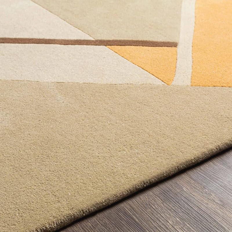 Image of Embossed Handmade GH Wool Thick Geometrical Carpet is a Stylish and Practical Addition to Any Living Room 8X12