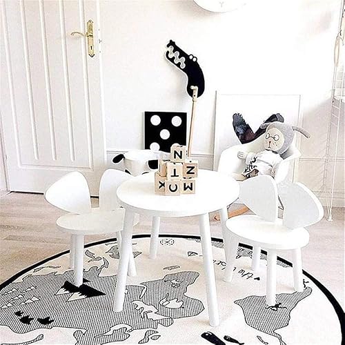 Miniatura 4 de Alfombra redonda de 53 pulgadas con diseño de mapa del mundo de aventura para bebés, manta de juego, alfombra redonda de actividades para niños y