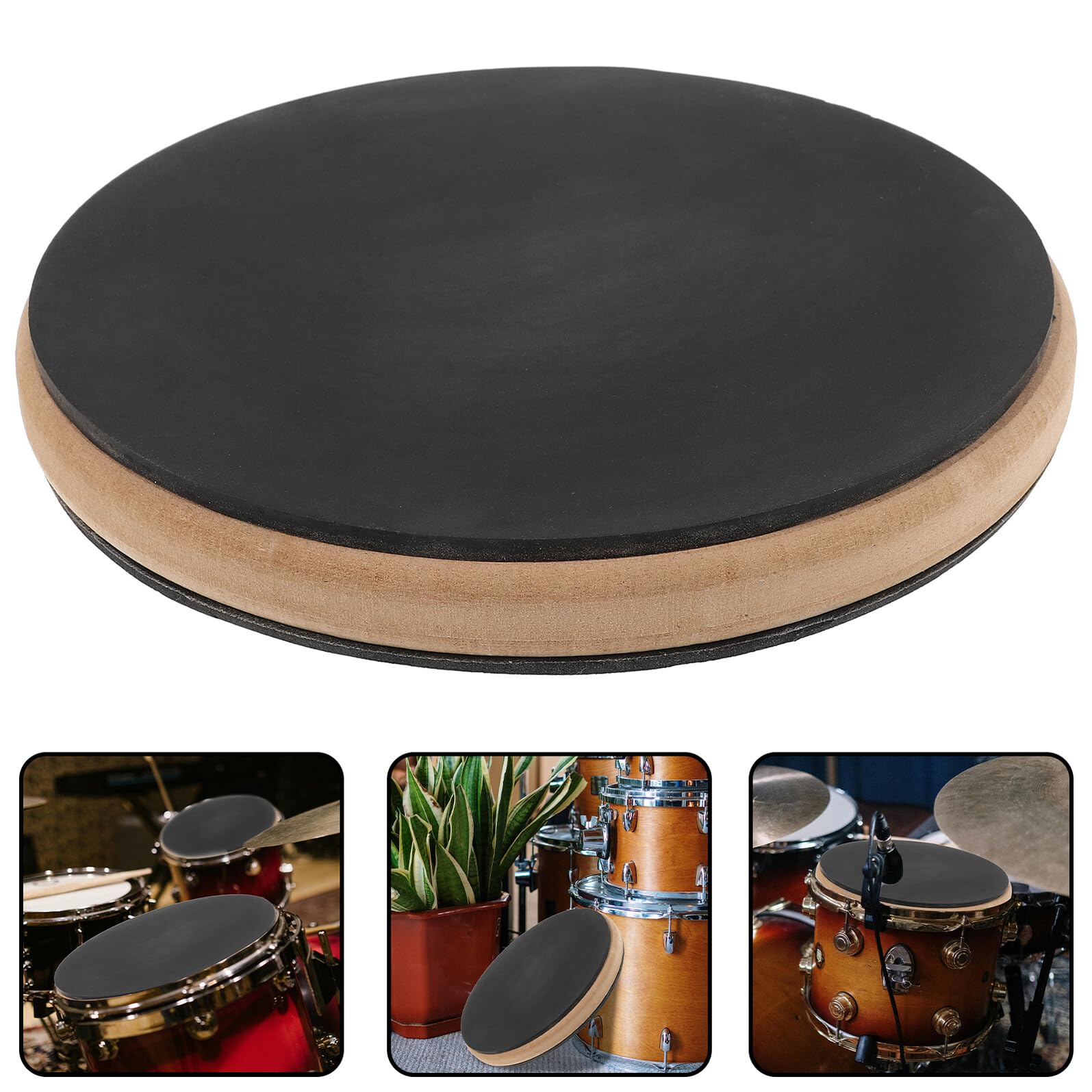 GARVALON Tamponi Smorzanti in Gomma Per Batteria 20,6 Cm, Pad Per Sordina Silenziatore Tamburo Riutilizzabile, Accessori Per Esercizi Musicali Senza Rumore