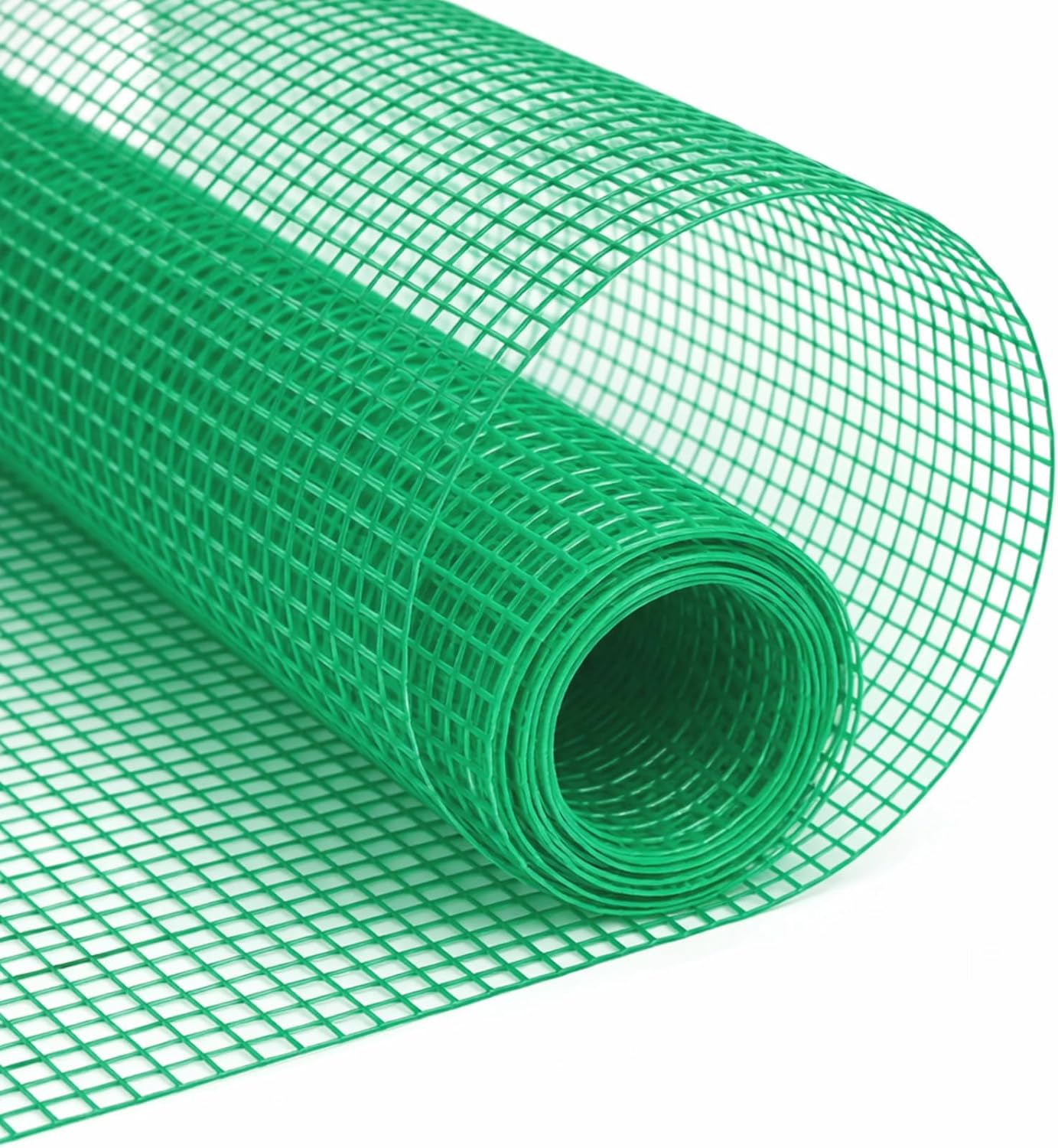 Boao 5.5ft x 100ft Plastic Mesh Garden Fence, Heavy Duty 50gsm Temporary Fencing Roll, Outdoor Safety Barrier Netting for Garden, Yard, Animal Barrier Fence for Dog, Poultry, Deer Protection, Green
