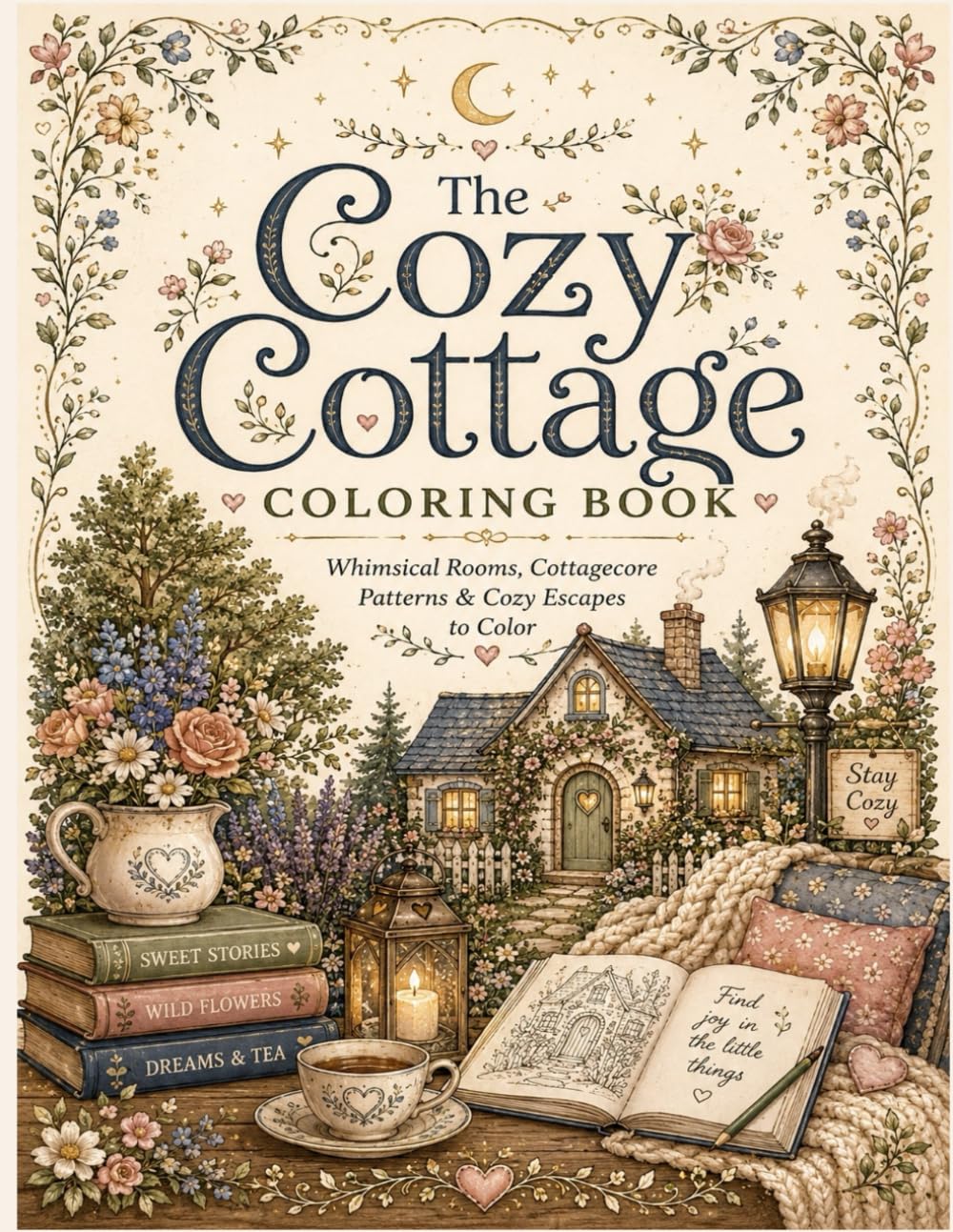 The Cozy Cottage Coloring Book: Whimsical Rooms, Cottagecore Patterns & Cozy Escapes to Color (The Cozy Cottage Collection)