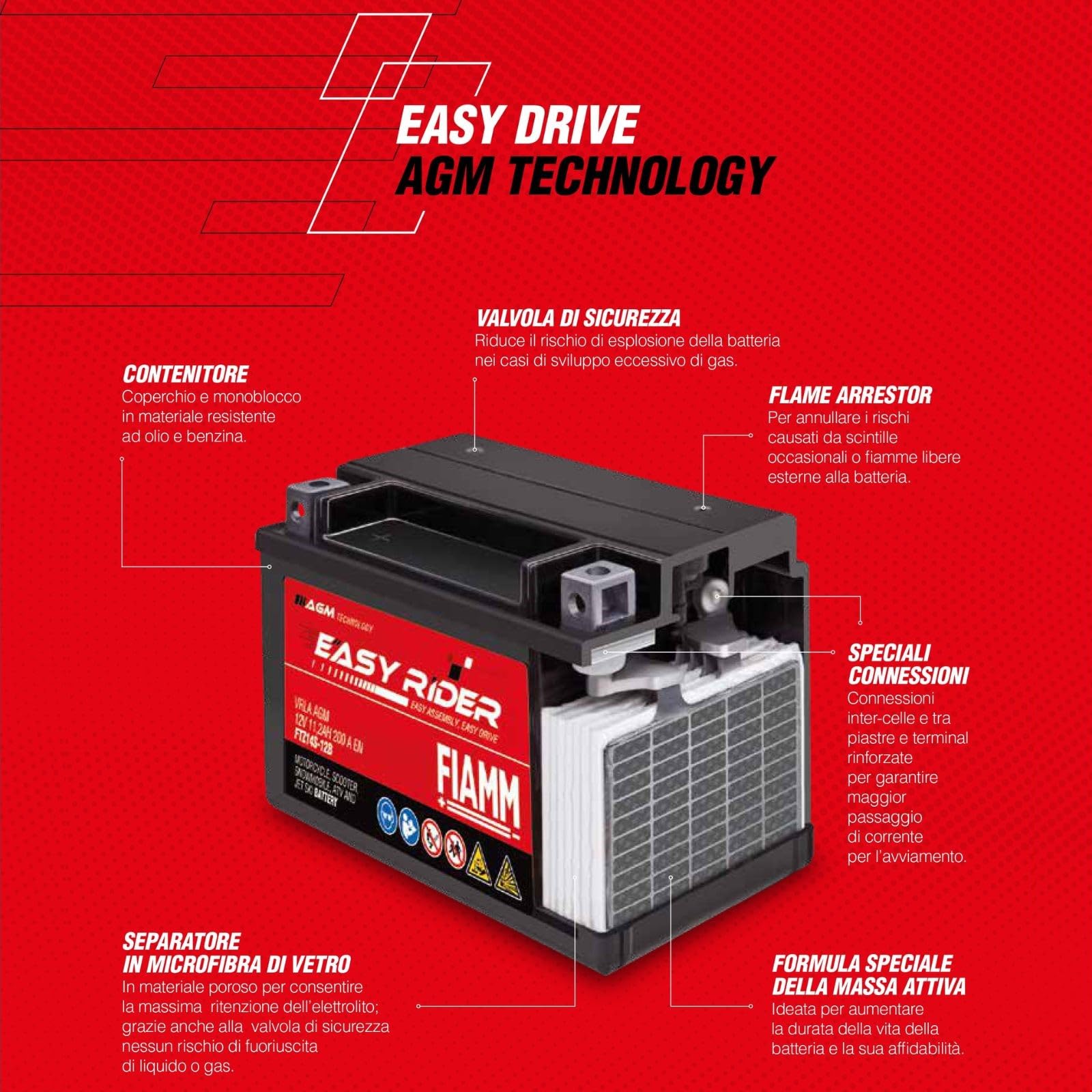 SMCBatteria moto FT12B-12B YT12B-4 YT12B-BS 12V 10Ah 165A VRLA AGM | Lunghezza: 150 x Larghezza: 70 x Altezza 130 (mm)