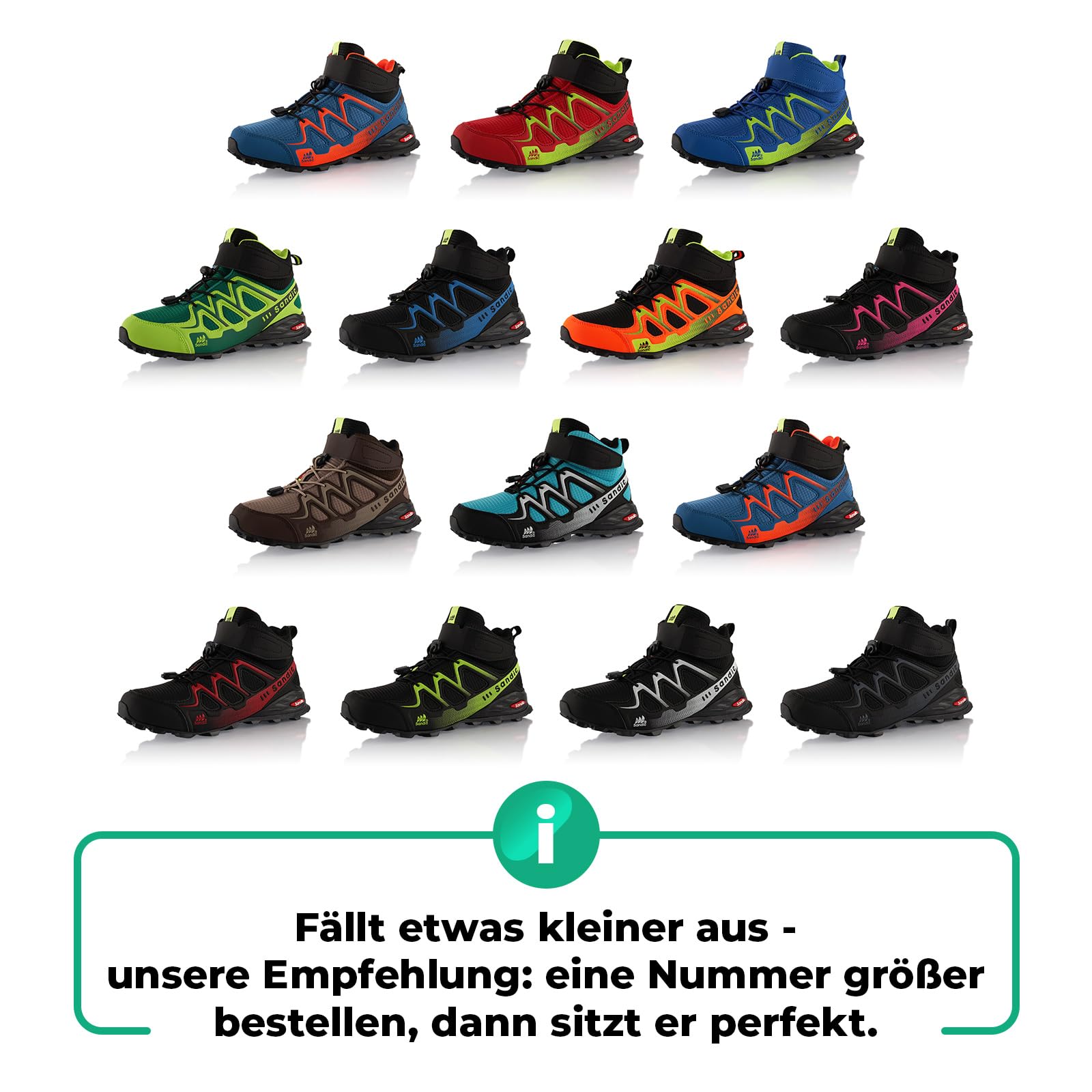 Fusskleidung® Damen Herren Wanderschuhe Trail Running Stiefel Wanderstiefel