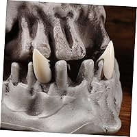 Vista 5 de 3 pares de dientes falsos de Halloween, colmillos de vampiro, 3 tamaños diferentes, dientes falsos para cosplay, dientes de vampiro, colmillos