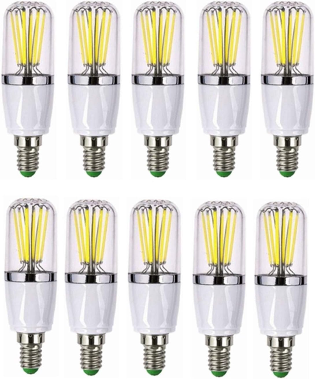 LED Light Bulb E14 12V 6W Replacement 40W Halogen Low Voltage Non Dimmable Candle LED Energy-Saving Bulb – Pack of 10 [Energy Class A (Color : Cool White)