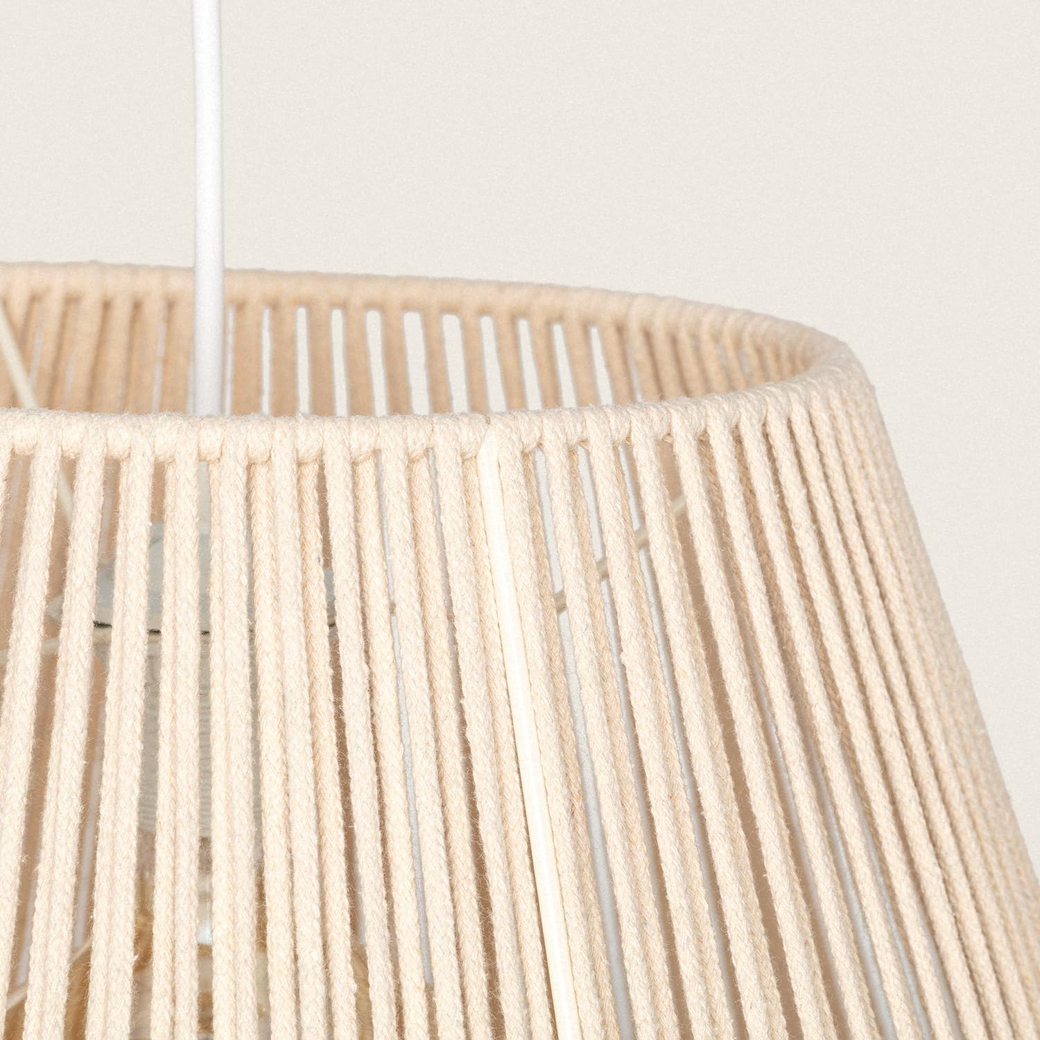 LEDKIA Lámpara Colgante Cuerda de Algodón Bris Diantha Beige | CasquilloE27