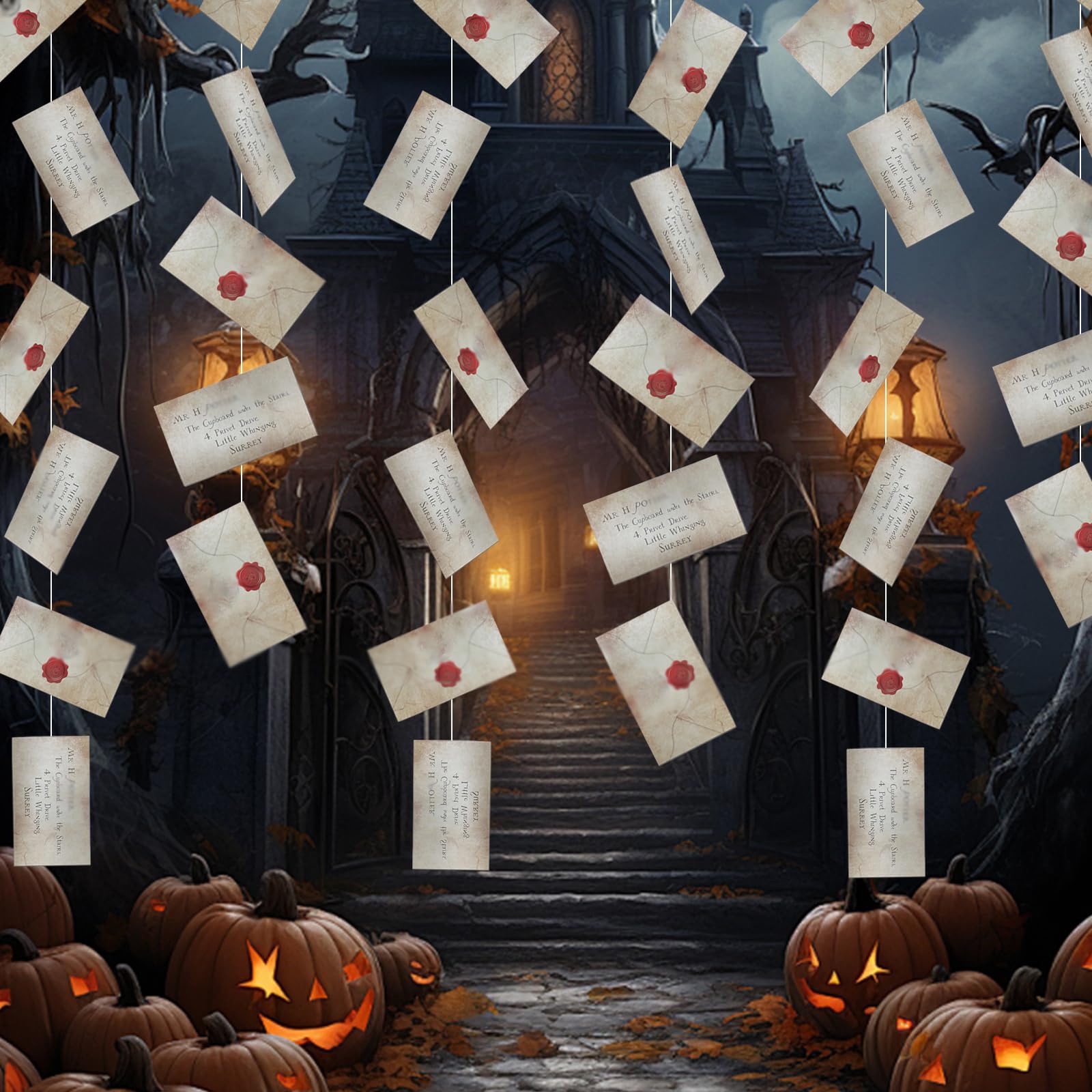 2 Pack Party Decorations, Halloween Decorations, Acceptance Letter Banners, Halloween Banner, 20 PCS Floating Letters