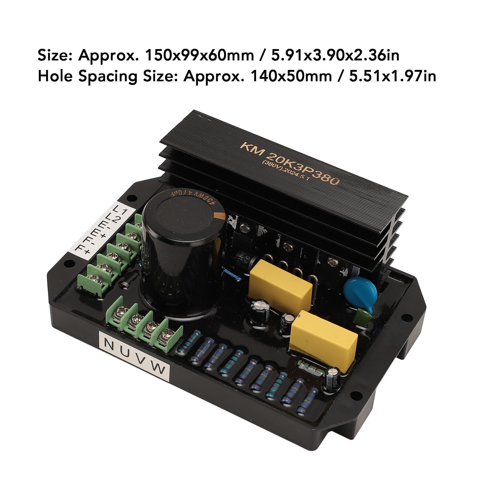 Generador de Gasolina AVR, Regulador de Voltaje del Generador de Gasolina KM.20K3P.380V, Generador de Aluminio de Hierro ABS, Estabilizador de Voltaje AVR