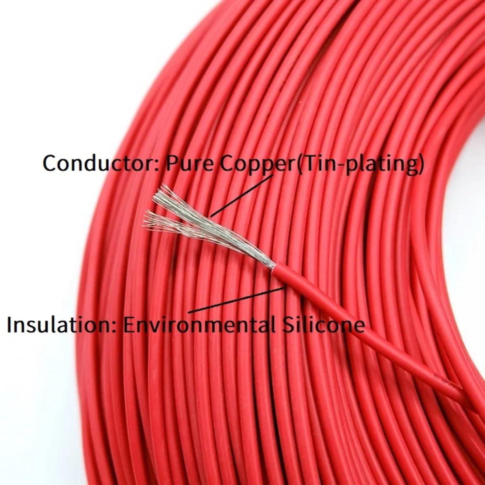 5/10M Cable de cobre 32 30 28 26 24 22 20 18 AWGUL3135(WHITE; 5 m; 20 AWG)
