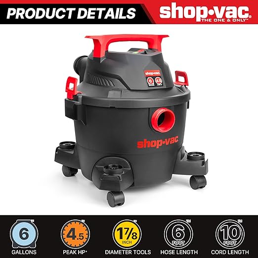 Aspiradora Vertical 6 Galones 4.5 HP - 3 en 1 miniatura 3