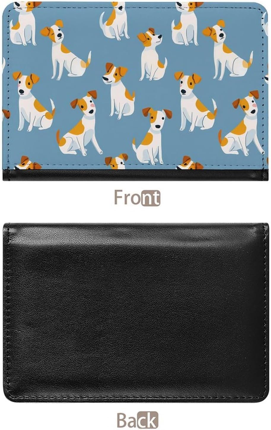 Cute Jack Russell Terrier Dog Pattern Funny Passport Holder Slim Travel Wallet Passports Cover Card Case with Slot