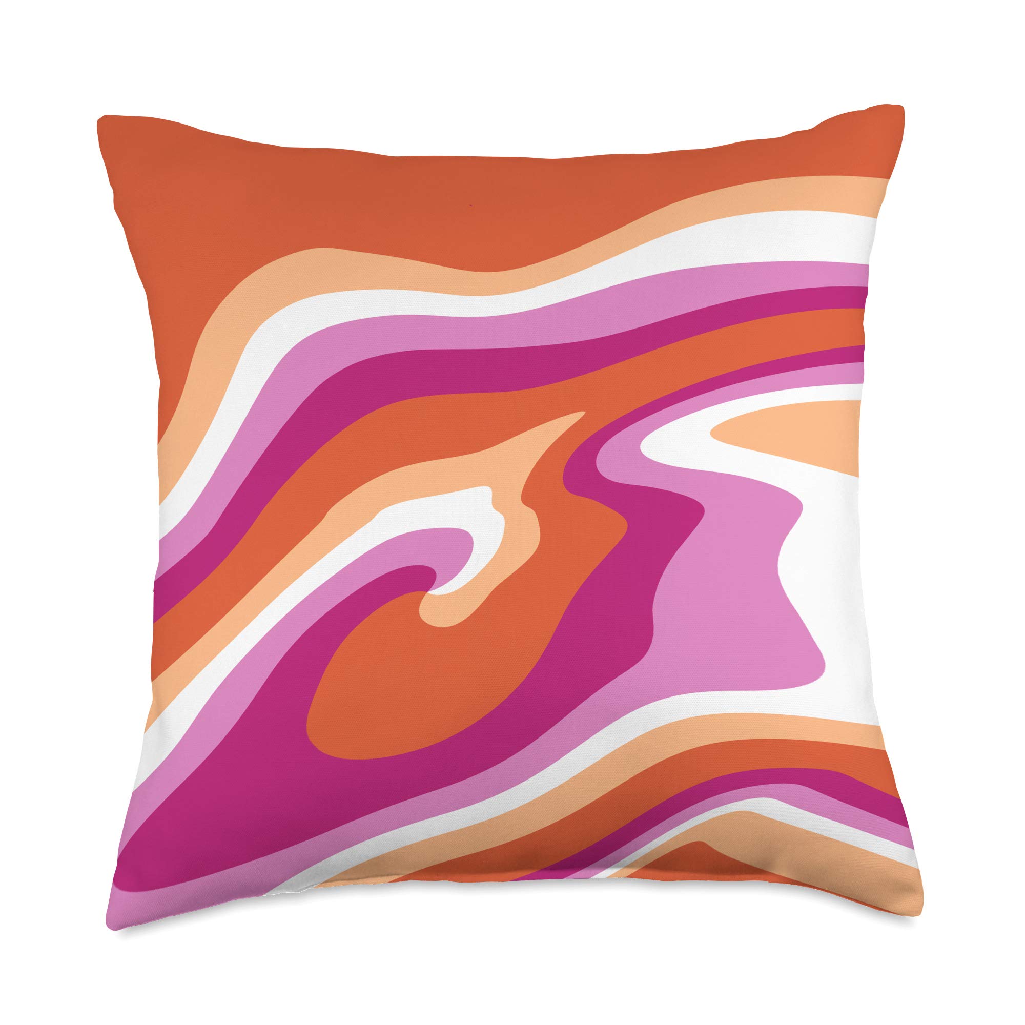 Amazon.com: PinkNews Retro Lesbian Flag Rainbow Swirl Throw Pillow, 18x18,  Multicolor : Home & Kitchen