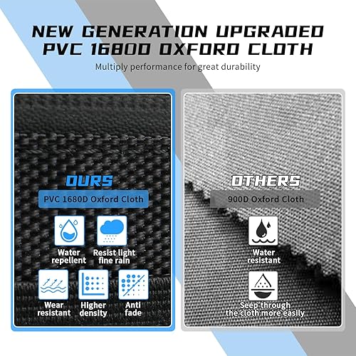 Miniatura 2 de NICECNC Bolsas para puerta X3, PVC 1680D Oxford, diseño de fibra de carbono, 2 almohadillas de esponja desmontables, bolsas UTV X3 para puerta