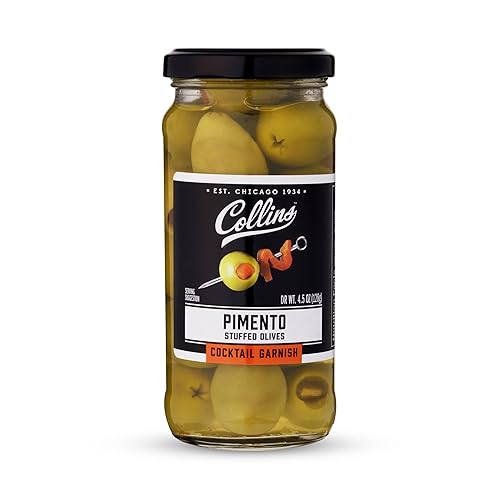 Miniatura 9 de Collins Gourmet - Aceitunas de pimiento  Guarnición prémium para cócteles, martinis sucios, ensaladas, bandejas de aperitivos, embutidos, platos de