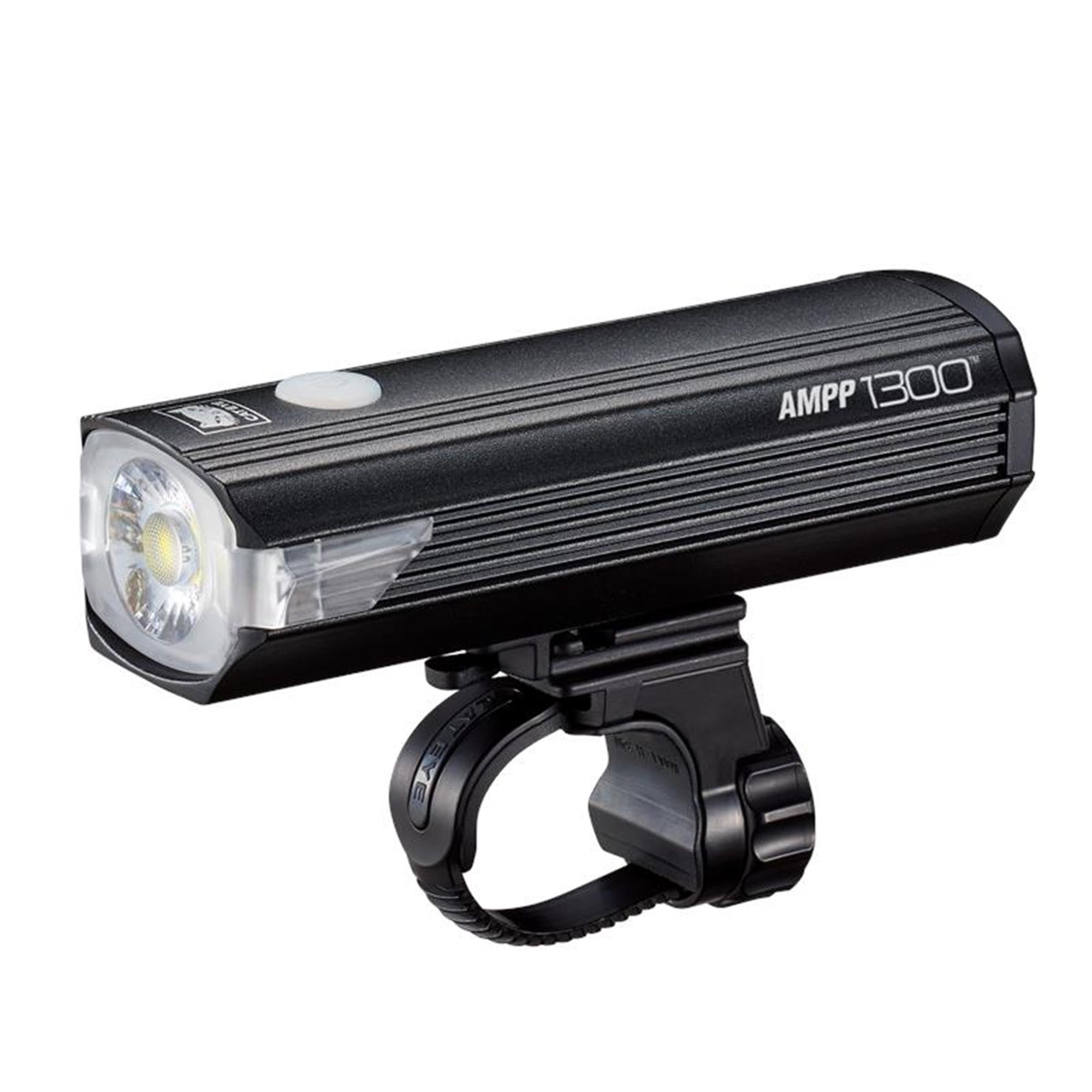 Cateye AMPP 1300 Front Bike Light - High Power 1300 Lumen LED With OptiCube Lens