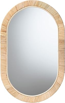 Baxton Studio Bella Mirror, One Size, Natural Brown