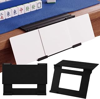 Mahjong Card Holder for Table Under Mat Slide in Stand- Adjustable Mahjong