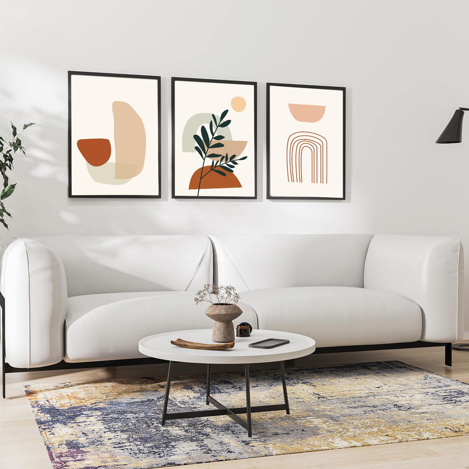 LYBOHO Canvas Pictures, Modern Abstract Art Poster Wall Pictures Living Room, Boho Poster Set for Living Room Bedroom - Image 2