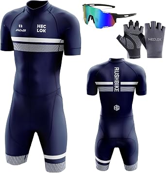 Triathlon Suit Men s Short Sleeves TriSuit for Swimming, for Cycling Training Road Bike Top Cycling Clothing Racing Cyclist Clothing With 3 Pockets,Running,Cycling,Swimming