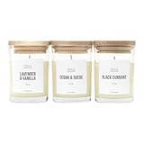 3-Pack Scented Soy Candle Set for Women & Men &vert; Long Lasting & Non Toxic &vert; Made with Natural Soy Wax & Organic Essential Oils &vert; Gift Box &vert; 3&period;5oz Jars