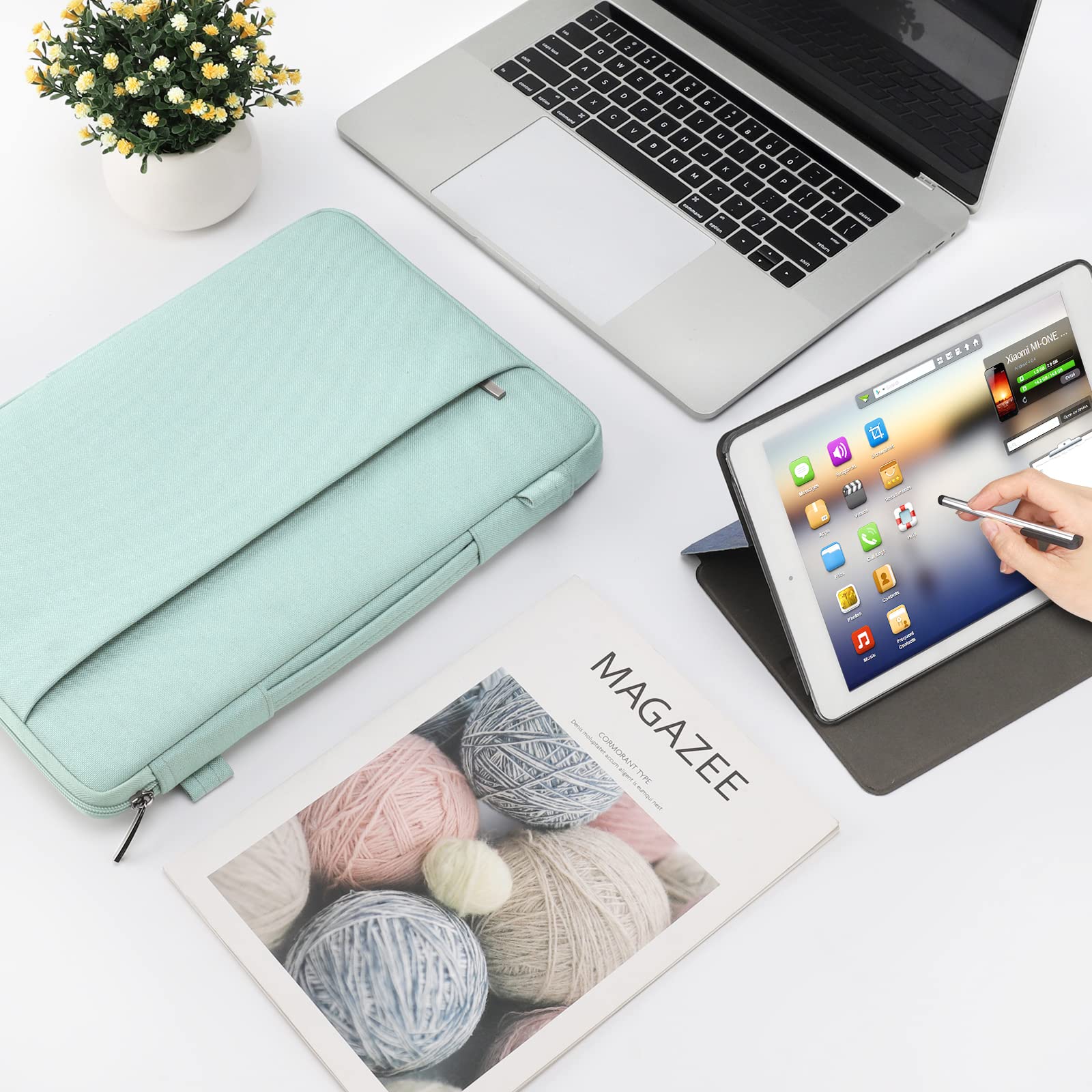 ZYB Housse Ordinateur 16 Pouces,Étanche Pochette Ordinateur 16 Pouces Pour 16" Notebook MacBook Pro 16 Lenovo HP ASUS Dell Samsung 2021-2025 Mac Pro