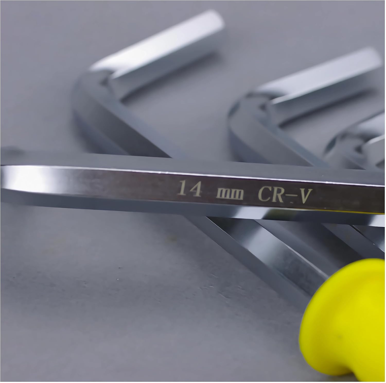 14 mm Hex Key Allen Wrench, Internal Hexagonal Wrench, L Shaped Long Arm CR-V Repairing Tool with Plastic Handle