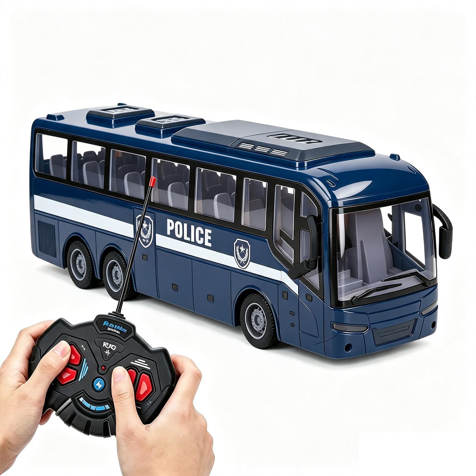 RC School Bus for Boys, 1:30 Remote Control BusToy with Flashing Lights