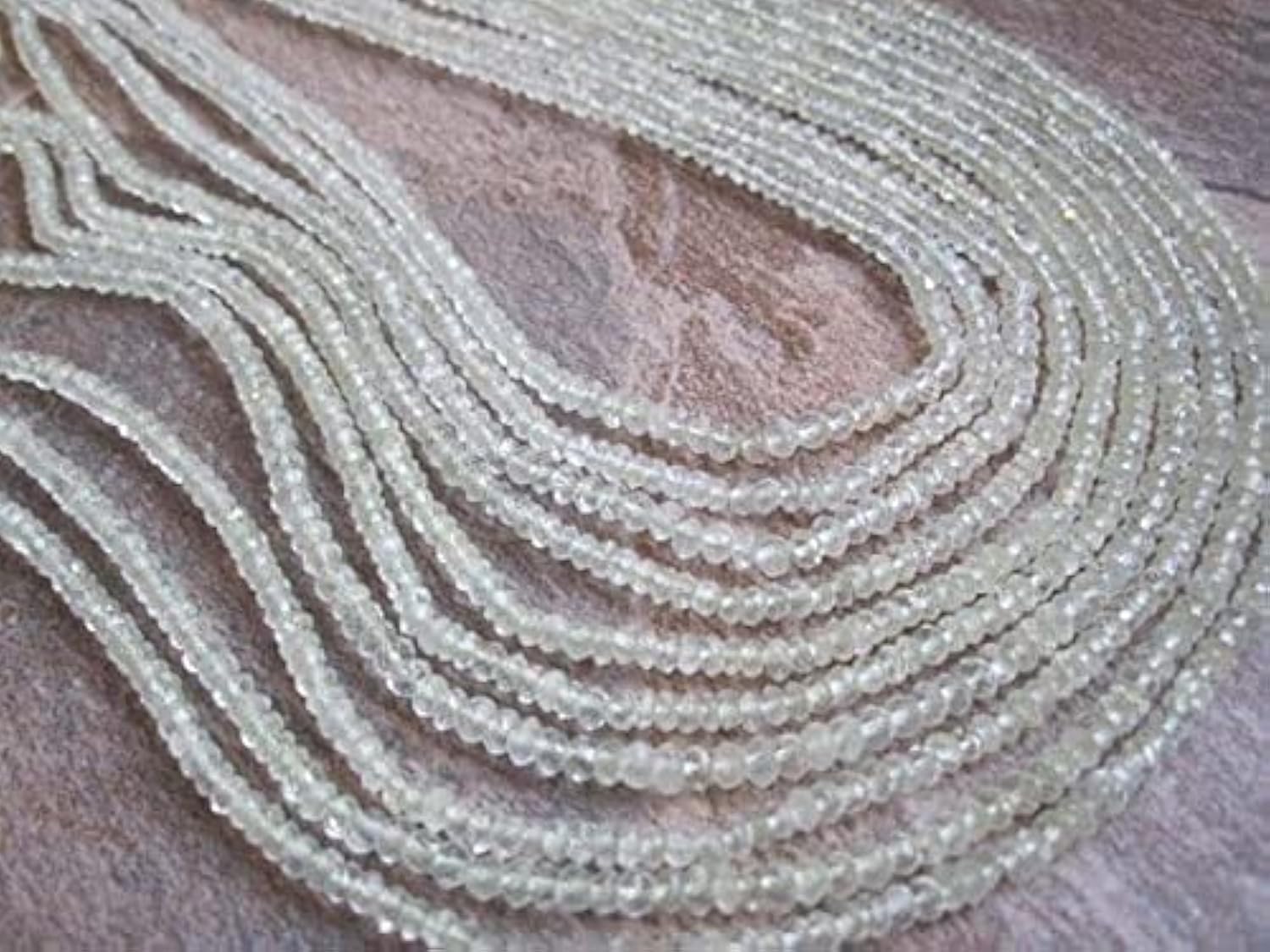Perles en préhnite rondelles 3mm idéales pour le tissage de bijoux fins