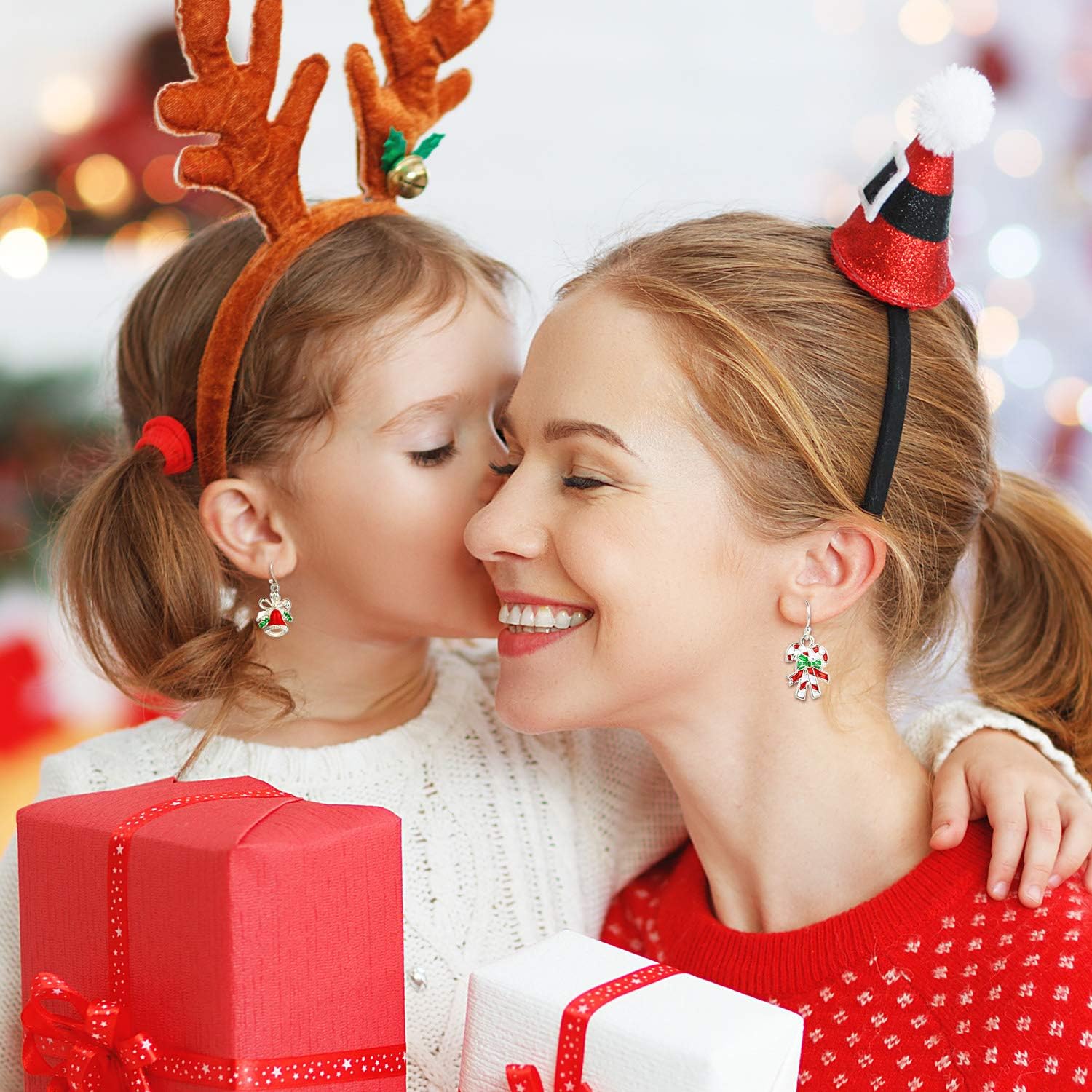 Hicarer 50 Pieces Christmas Charms for Jewelry Making, Enamel Christmas Tree Charms Assorted Silver Xmas Pendants for Crafts Bracelets Necklace Earrings DIY Making Accessories - Image 4