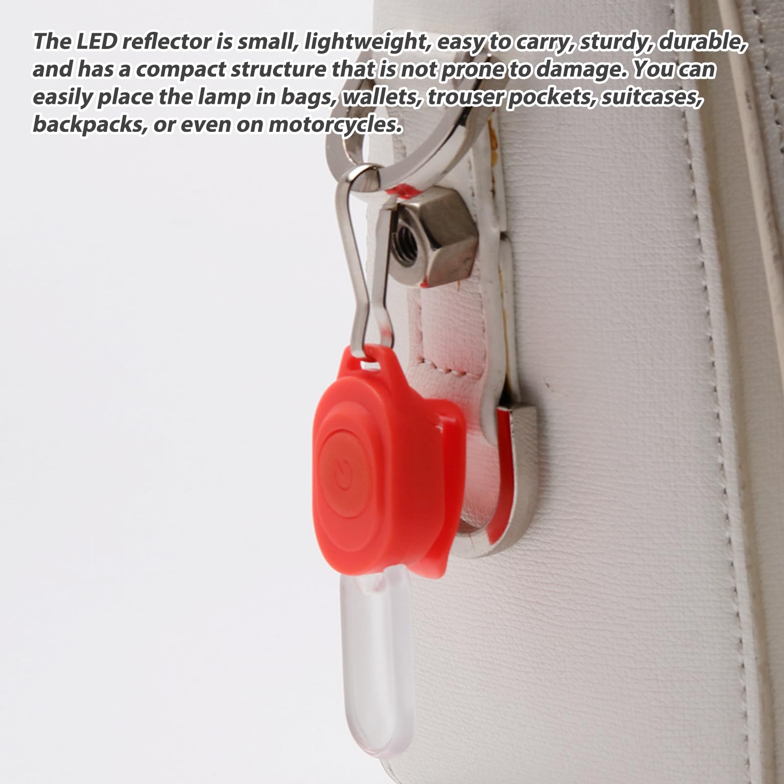 8 Luci LED Lampeggianti Di Sicurezza Per Zaini, Impermeabili, Con 3 Modalità, Per Bambini, Jogging, Trekking E Cani, Batteria CR2032 Inclusa - 5