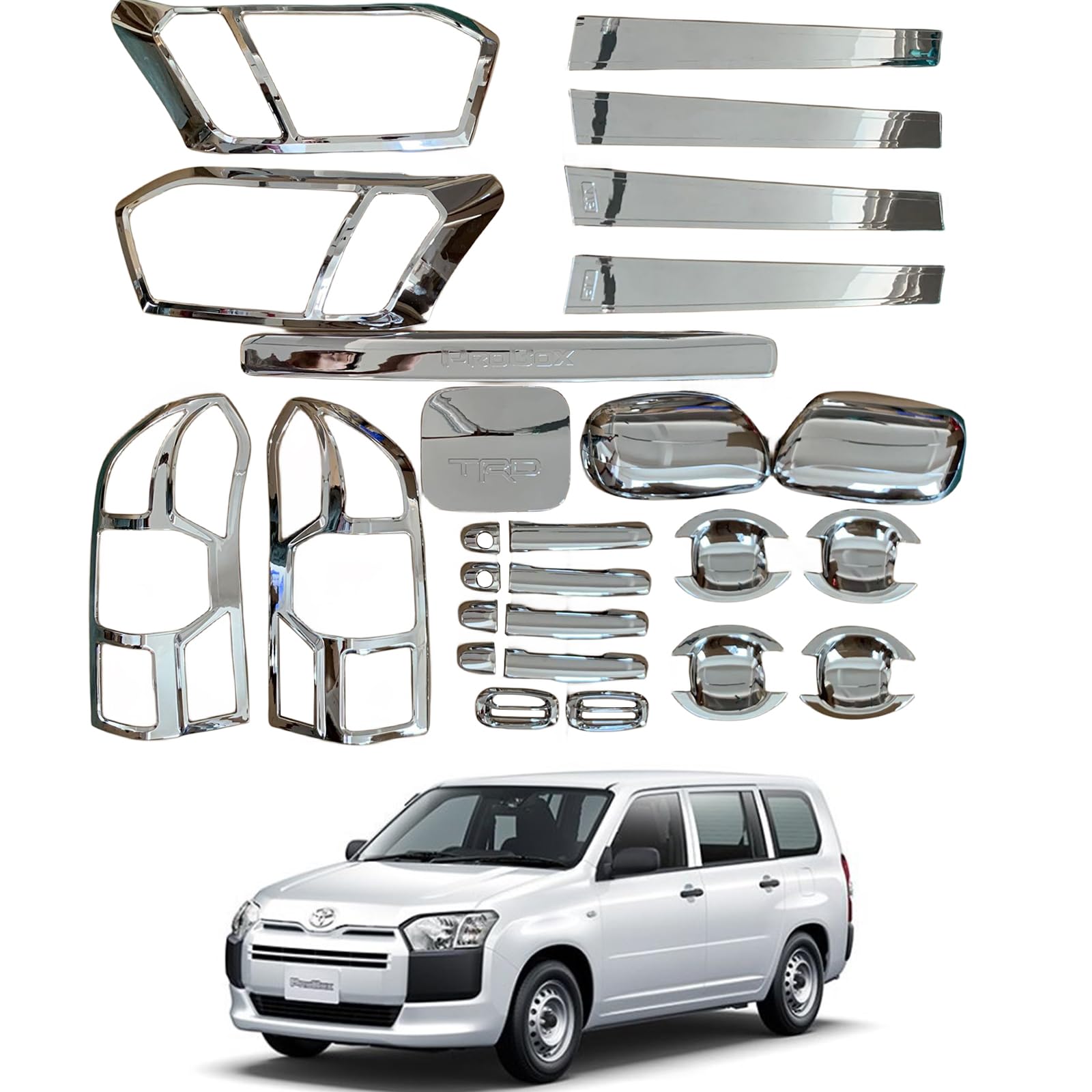 Amazon.co.jp: トヨタ プロボックス 2014-2019 専用 メッキシルバー