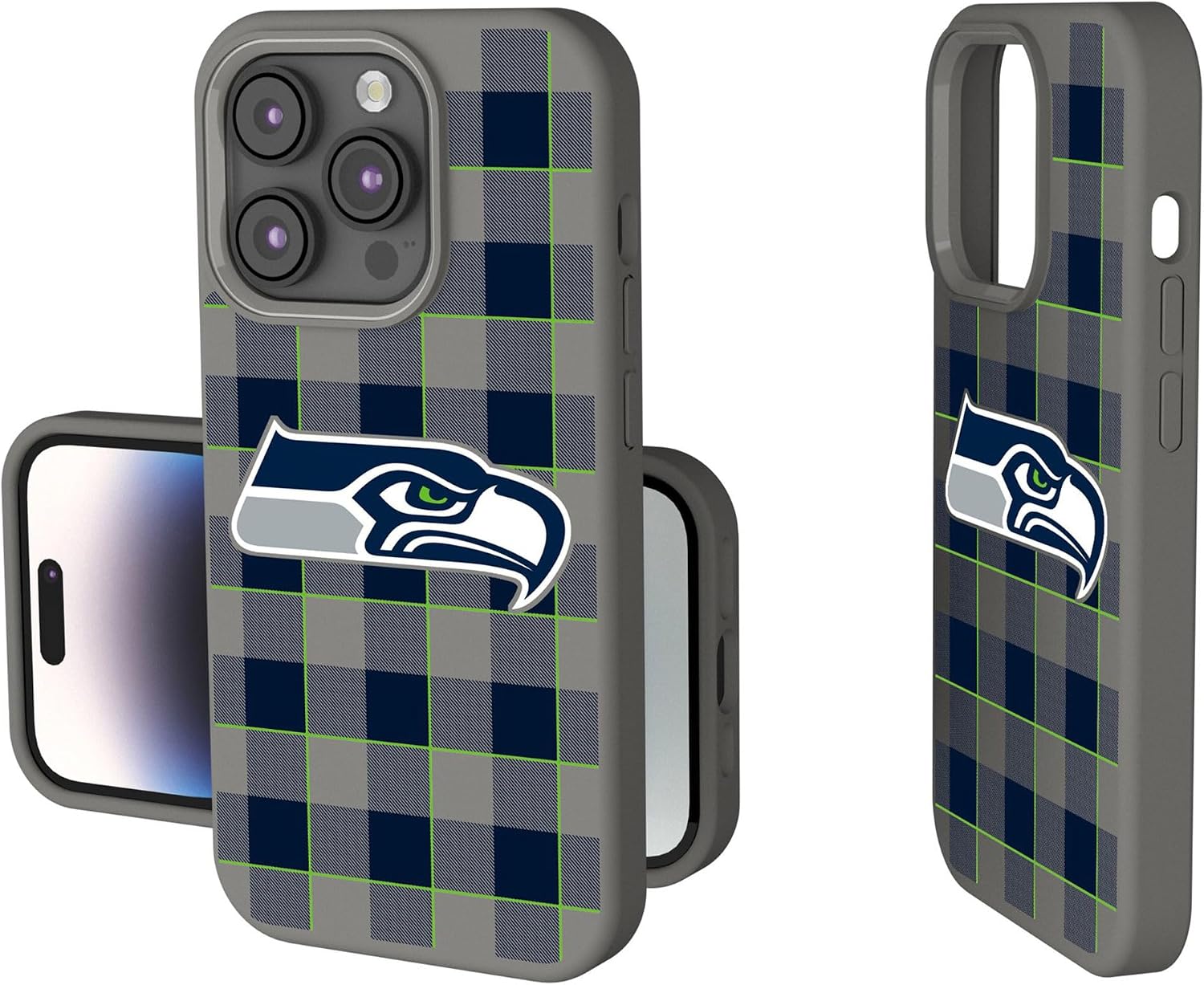Keyscaper Seattle Seahawks Plaid Soft Touch Case for iPhone