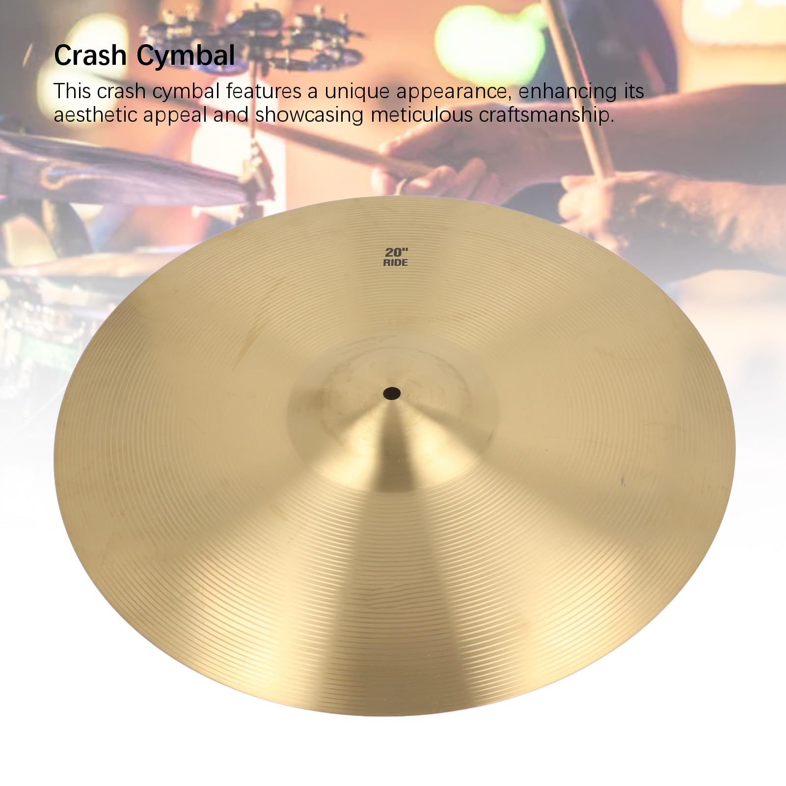 Platillos Crash, sonido claro, latón, para percusión jazz, para amantes de la música profesional (14 pulgadas) (18 pulgadas) (20 pulgadas)