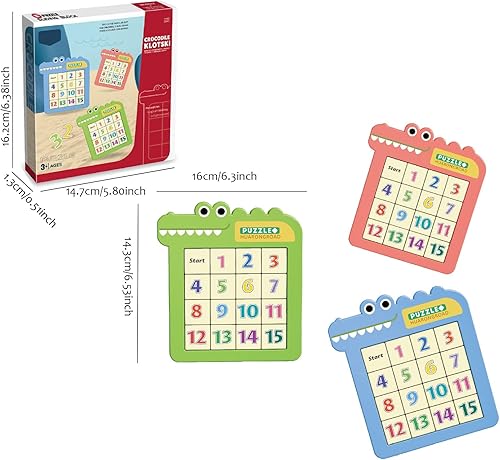 Miniatura 9 de Tangram - Rompecabezas para niños, rompecabezas de diapositivas, juguete educativo de viaje para niños y niñas de 3 a 5 años (tangrama, rojo) 99-1