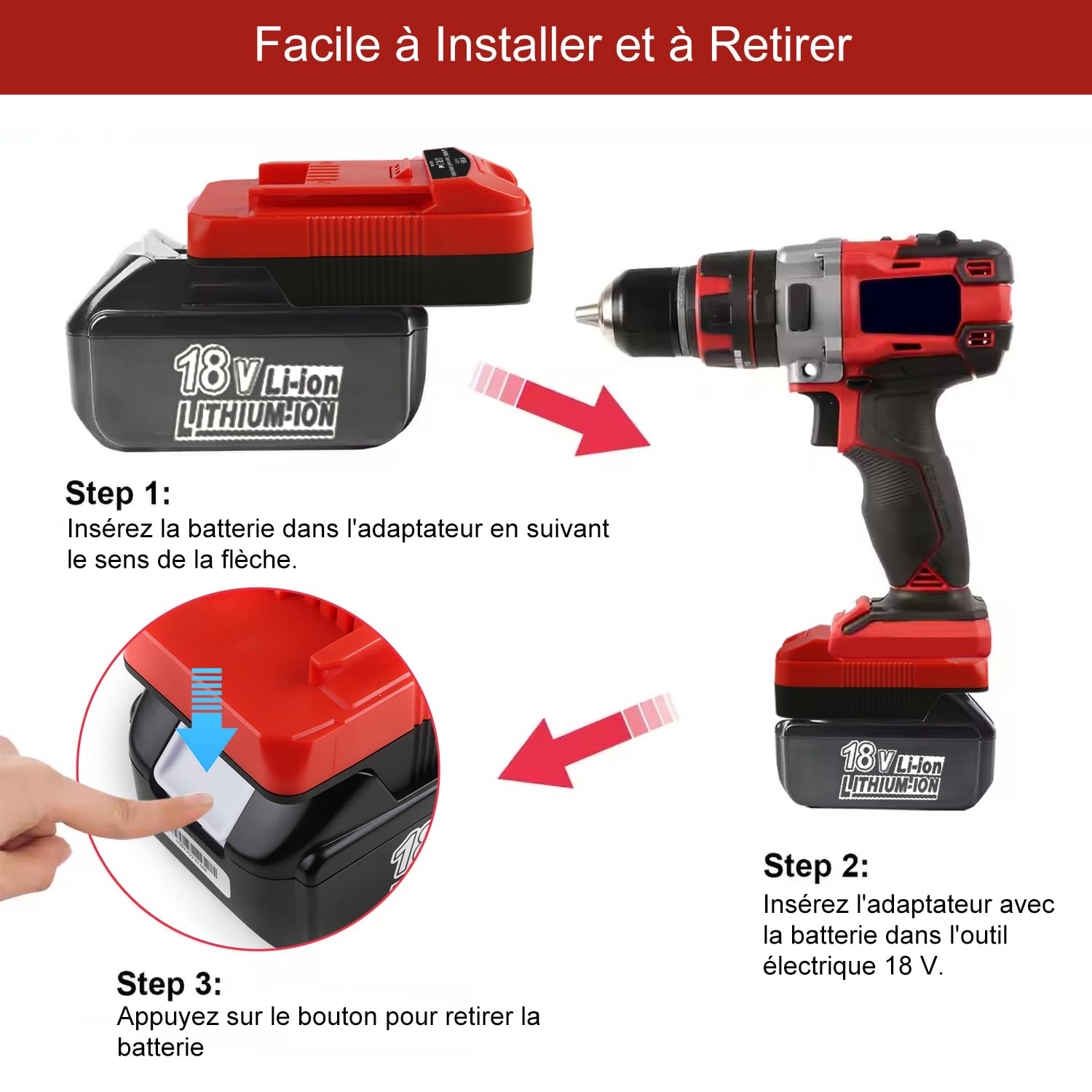 Energup 2 adattatori per batteria Einhell da 18 V per Makita a Einhell, adattatore per batteria Makita 18 V MT18EIN