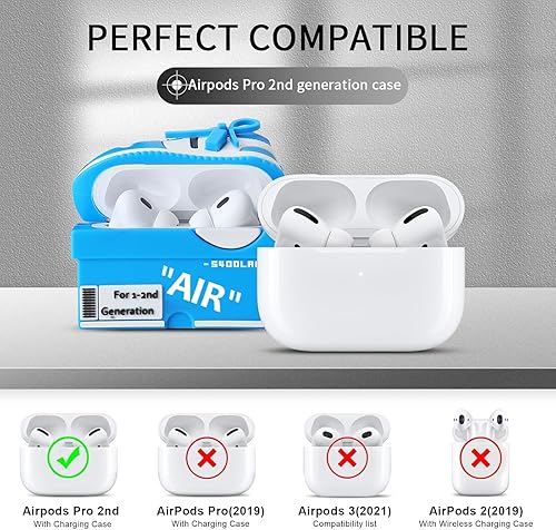 Miniatura 4 de Funda para Apple Airpods Pro, bonita caja de zapatos de dibujos animados, fundas protectoras de silicona suave para AirPods Pro de 1 generación con