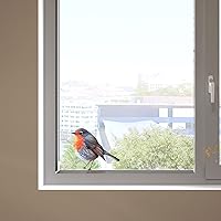 Vista 4 de Pegatinas de vinilo de pájaros, calcomanía de petirrojo, calcomanías de espejo, calcomanías de vinilo para automóvil, calcomanía de pared