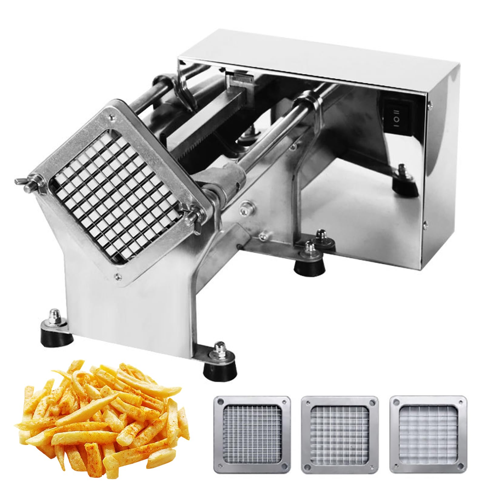 Cortadora de patatas eléctrica industrial de acero inoxidable para verduras